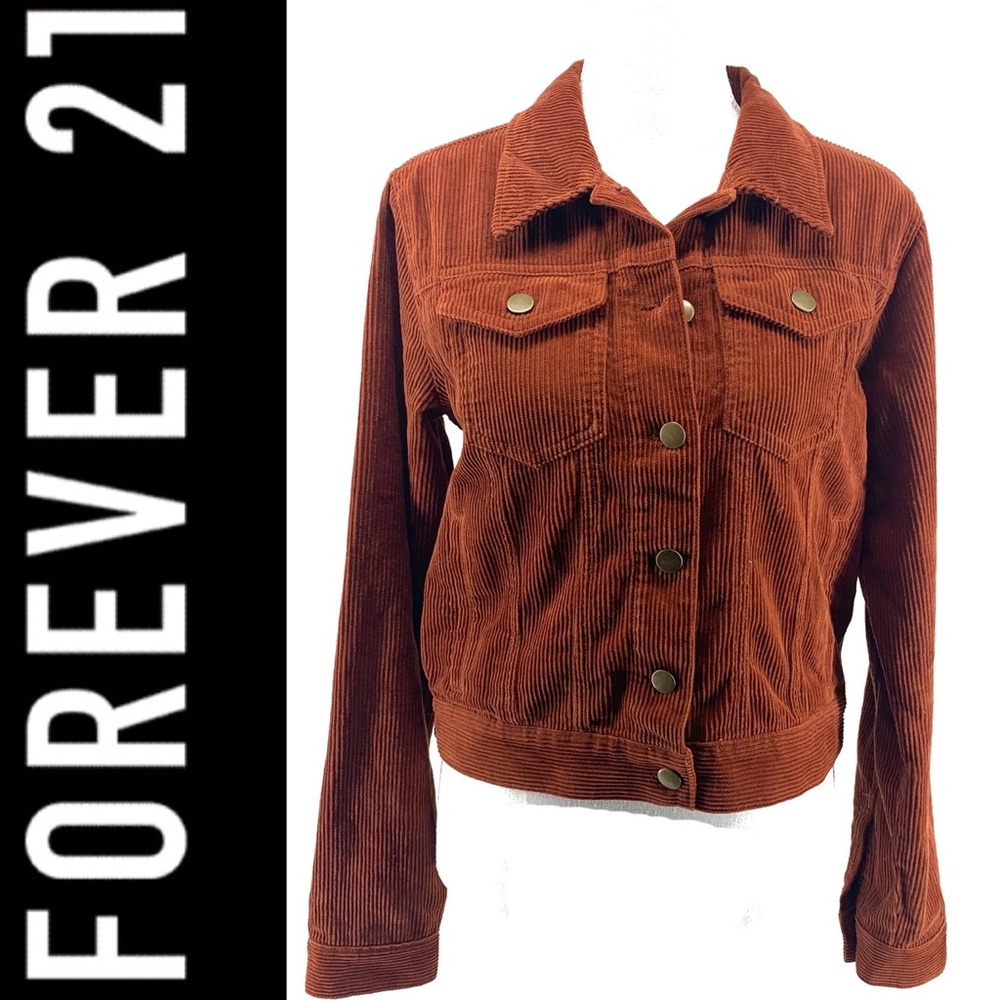 FOREVER 21 Rust-Colored Corduroy Jacket